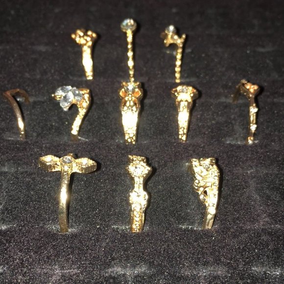 Set of 11 Knuckle Rings - Picture 2 of 14